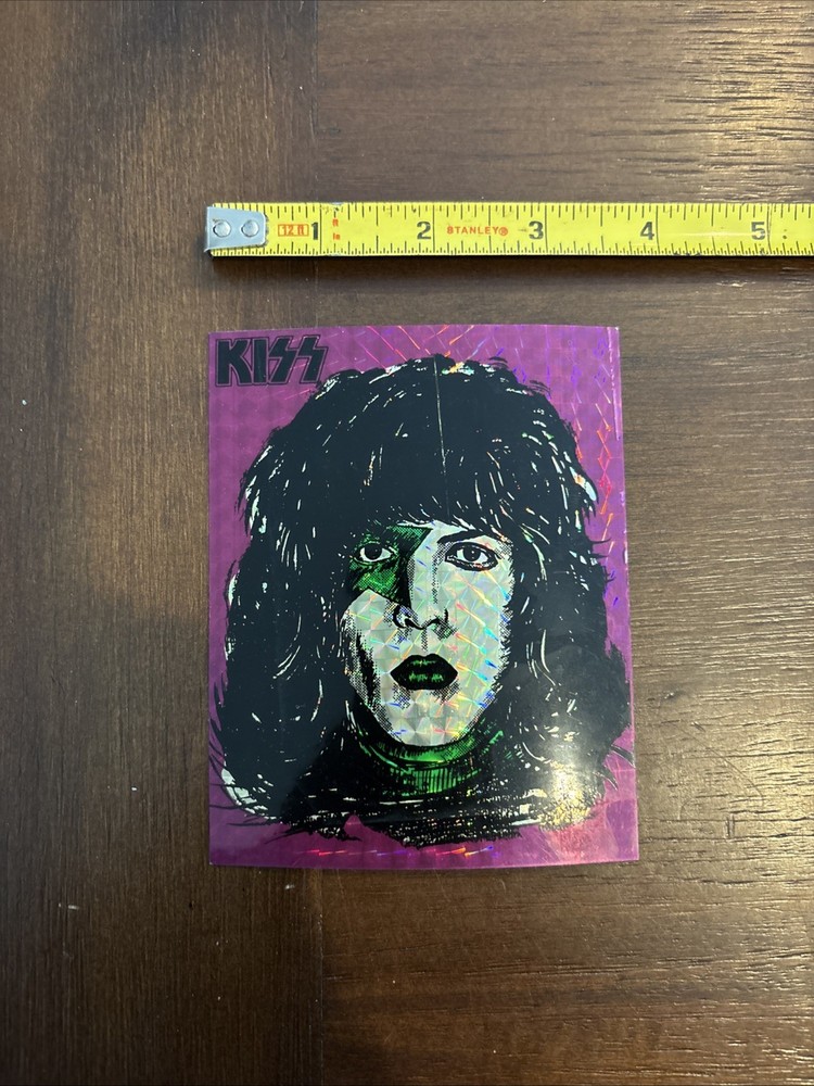 Kiss Paul Stanley  1981 Italian Prism Sticker 3 1/2 4 1/2