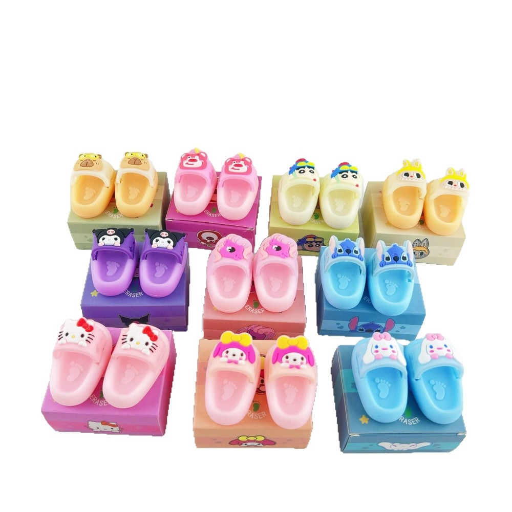 Creative cute slippers with mini rubber design