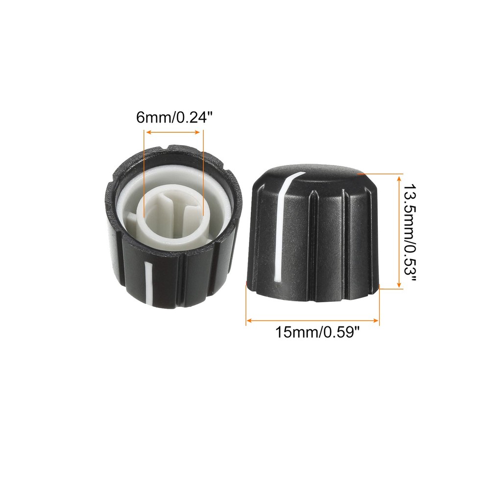 Potentiometer Knob Knurled Shaft Insert D Type Switch Knobs, [for Audio Device]