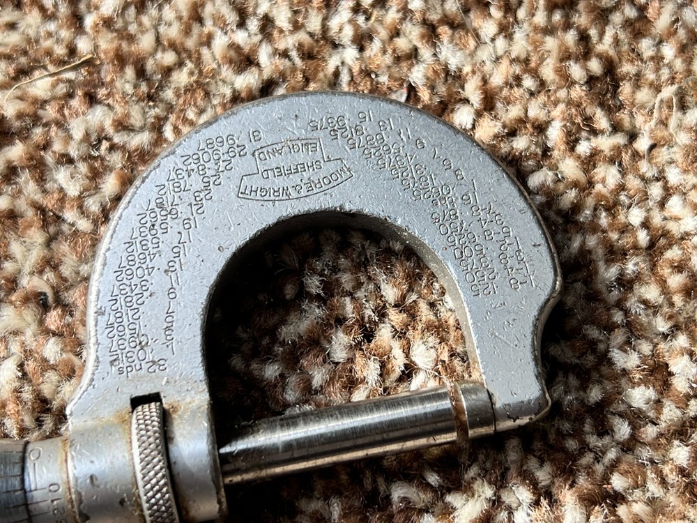 VINTAGE MOORE AND WRIGHT MICROMETER ENGINEERING TOOL METALWORKING DIY