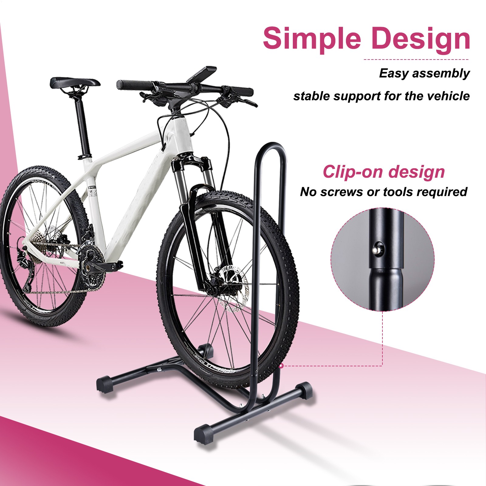 Upright Bike Stand Floor - Vertical & Horizontal Bicycle Stand Bicycle Storage