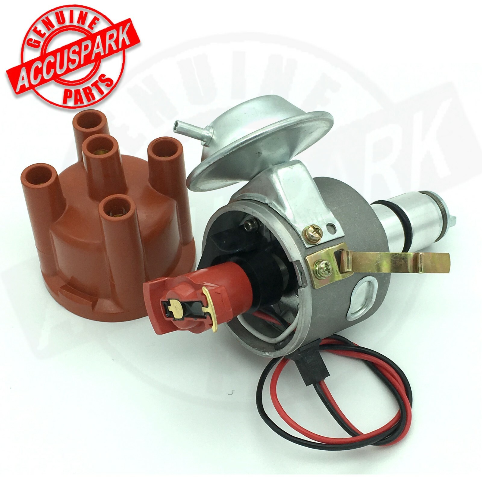 VW Beetle Electronic Distributor Coil,Short plugs,Red leads,Red rotor