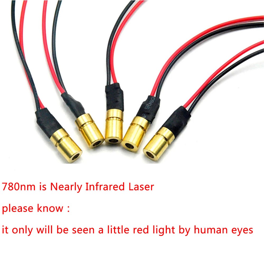 5pcs 6x10mm 780nm 3mw IR Laser Diode Module Infrared Lasers Module