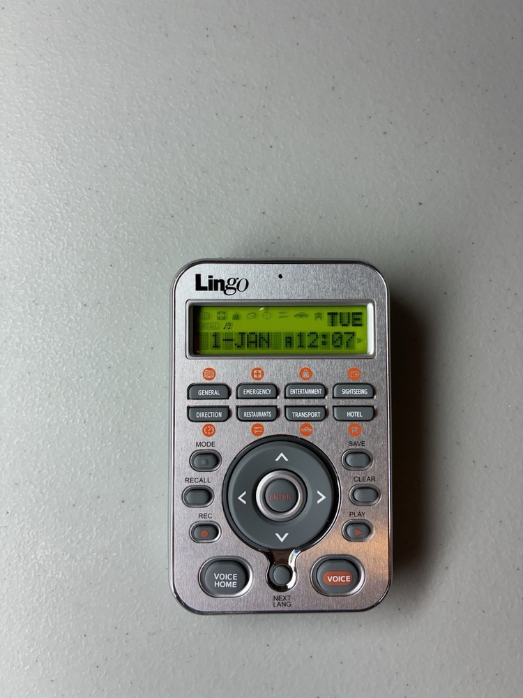 Lingo 15-Language Talking Phrase Translator Voice Recorder Backlit TTD-15