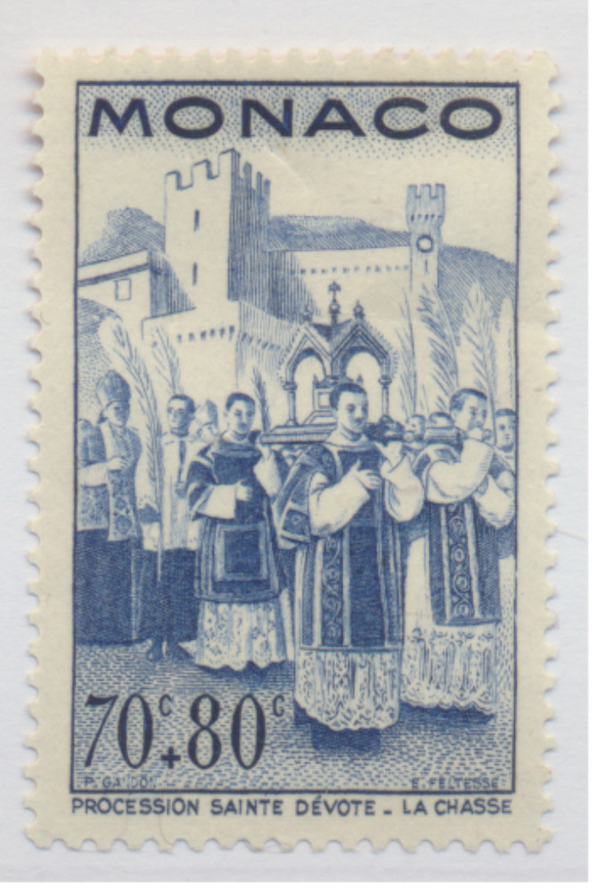 Monaco Stamp Scott #B77, Mint Hinged