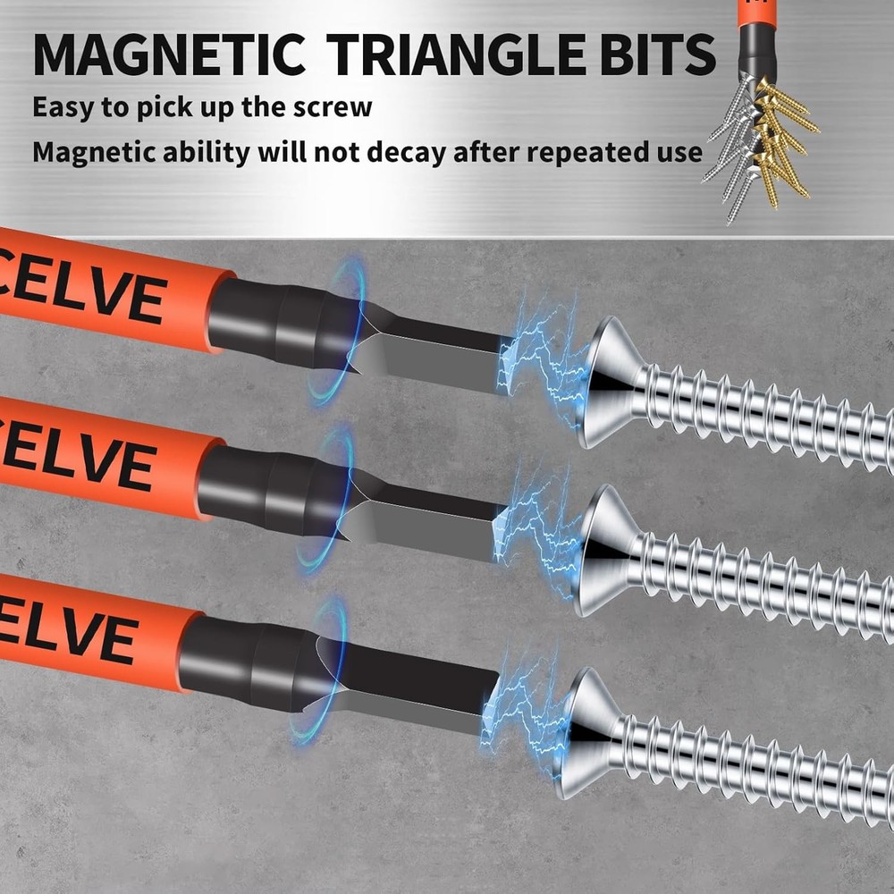 10-Pack Triangle Screwdriver Set - Premium S2 Steel Triangle Bit Set