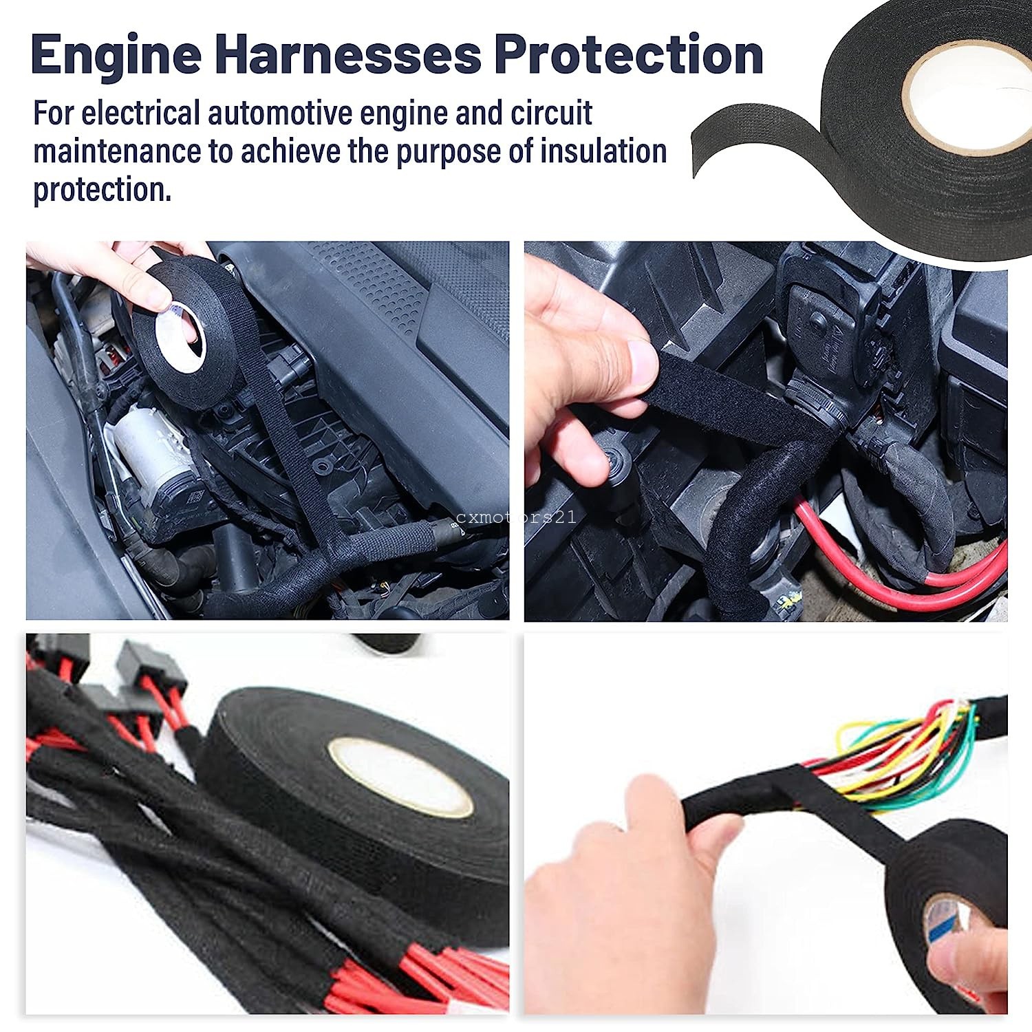 Wiring Harness Tape Felt Cloth High Temp Electrical Insulation Adhesive Tape