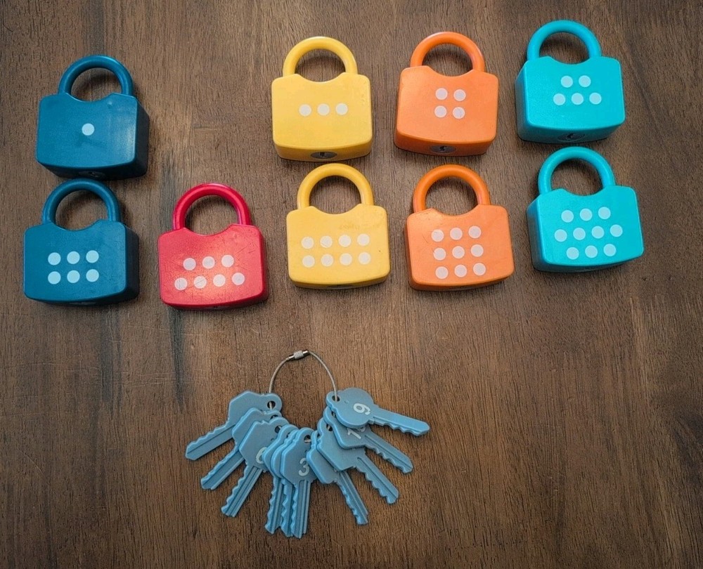 Number Learning Locks & Keys Educational Learning Incomplete *Missing Lock #2*