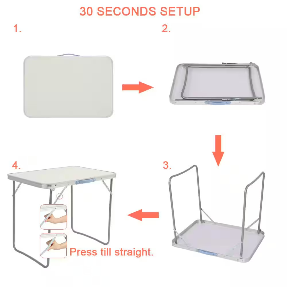 Rectangle Aluminum Folding Picnic Table