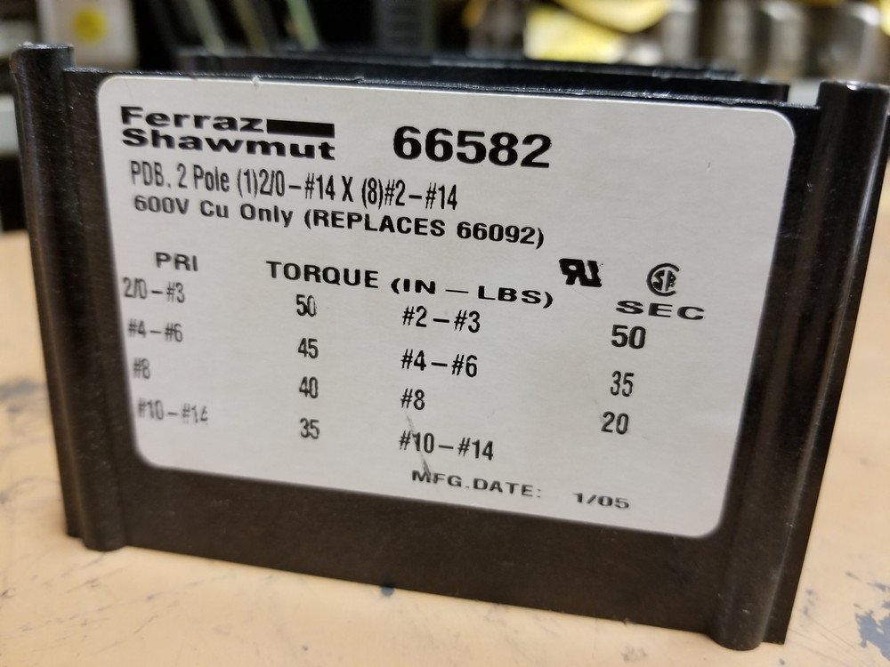 FERRAZ SHAWMUT 66582 BLOCK USED