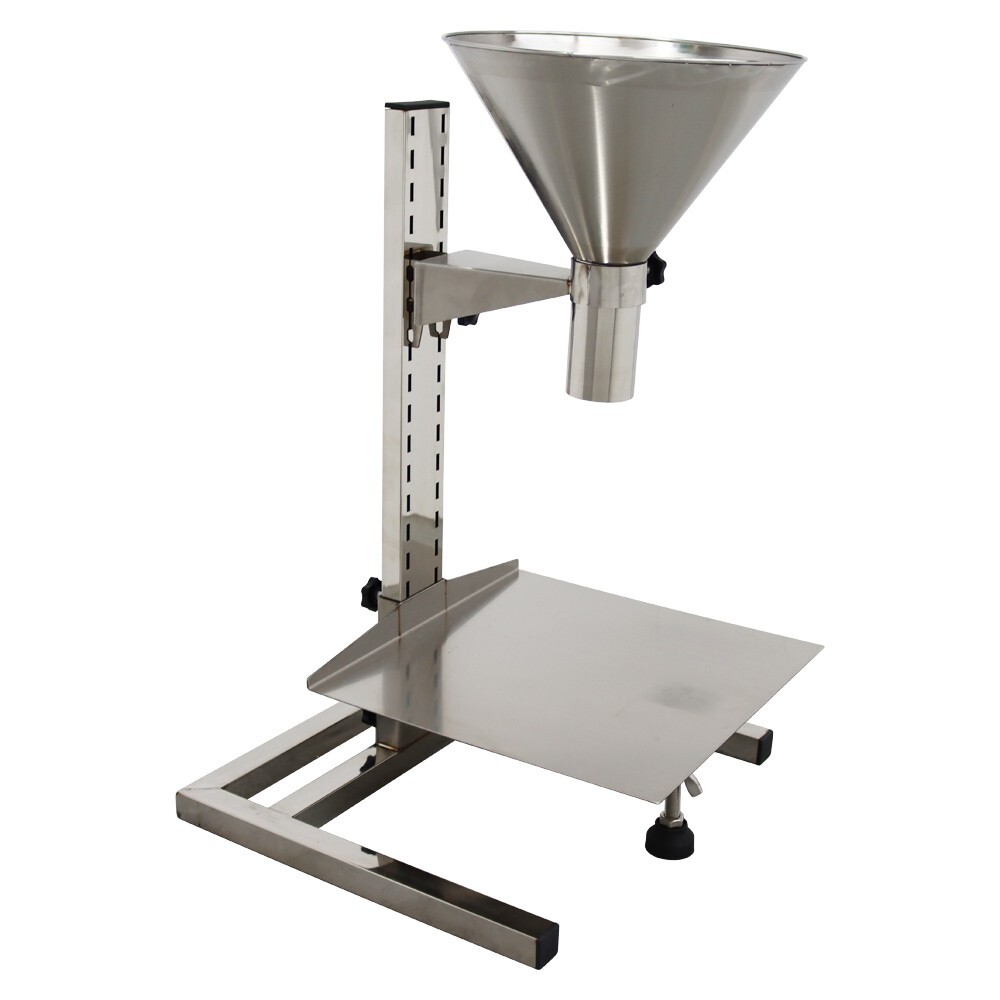 Stainless 4cm Feeding Hopper with Support Stand Lifting platform Height Adjust