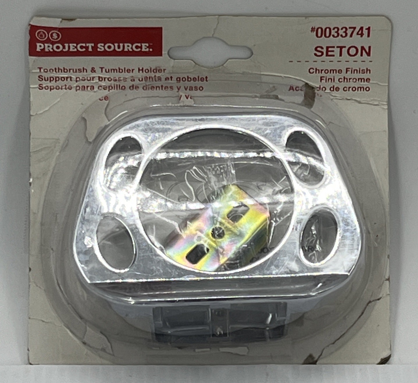 Project Source Seton Chrome Toothbrush and Tumbler Holder Bathroom 0033741 {27}.