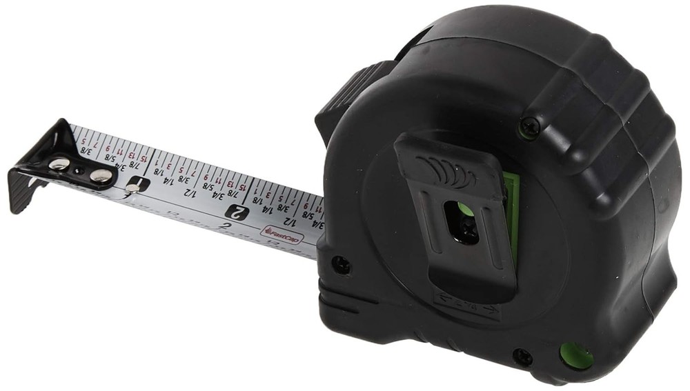 Versatile 16ft Standard/Reverse Measuring Tape with Built-In Pencil Sharpener