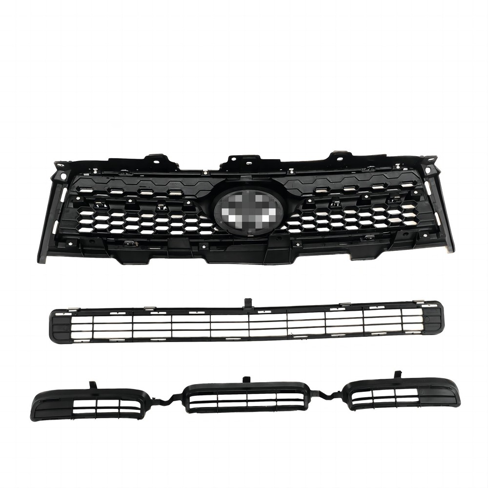 For RAV4 Sport 2009-2012 Bumper Upper Lower Grille + Fog light Kit +2 Brackets