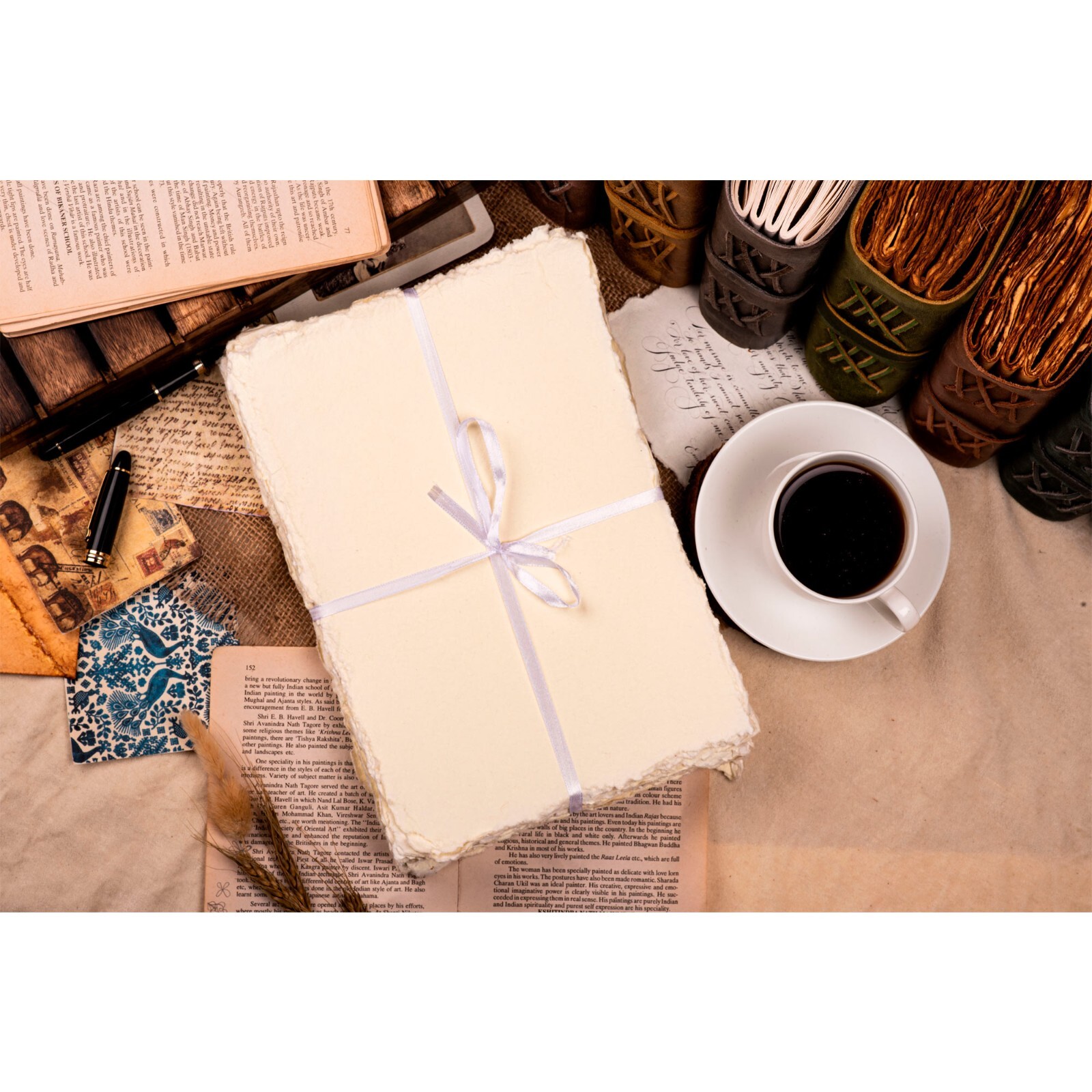 Watercolor Paper 140 lb. 50 Sheets 8"X6"(A5) Mixed Media Handmade Deckle Edges