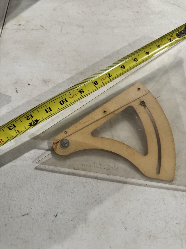 Keuffel Esser adjustable triangle drafting square 1240-10