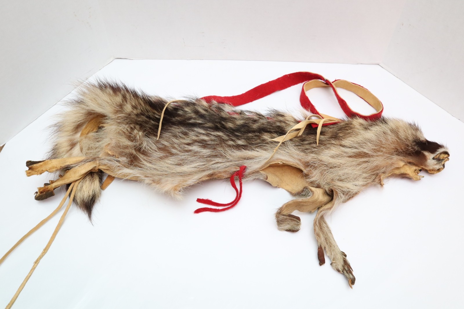 NATIVE AMERICAN INDIAN INNER Badger HIDE LEATHER POUCH BAG PLAINS