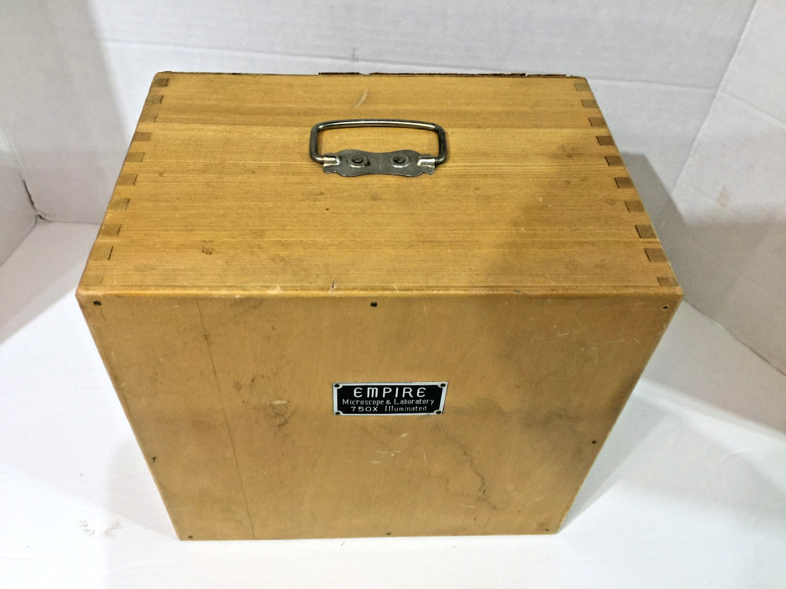 Vtg Empire Microscope & Laboratory 750 Power Illuminated W/Case, Equip. Untested