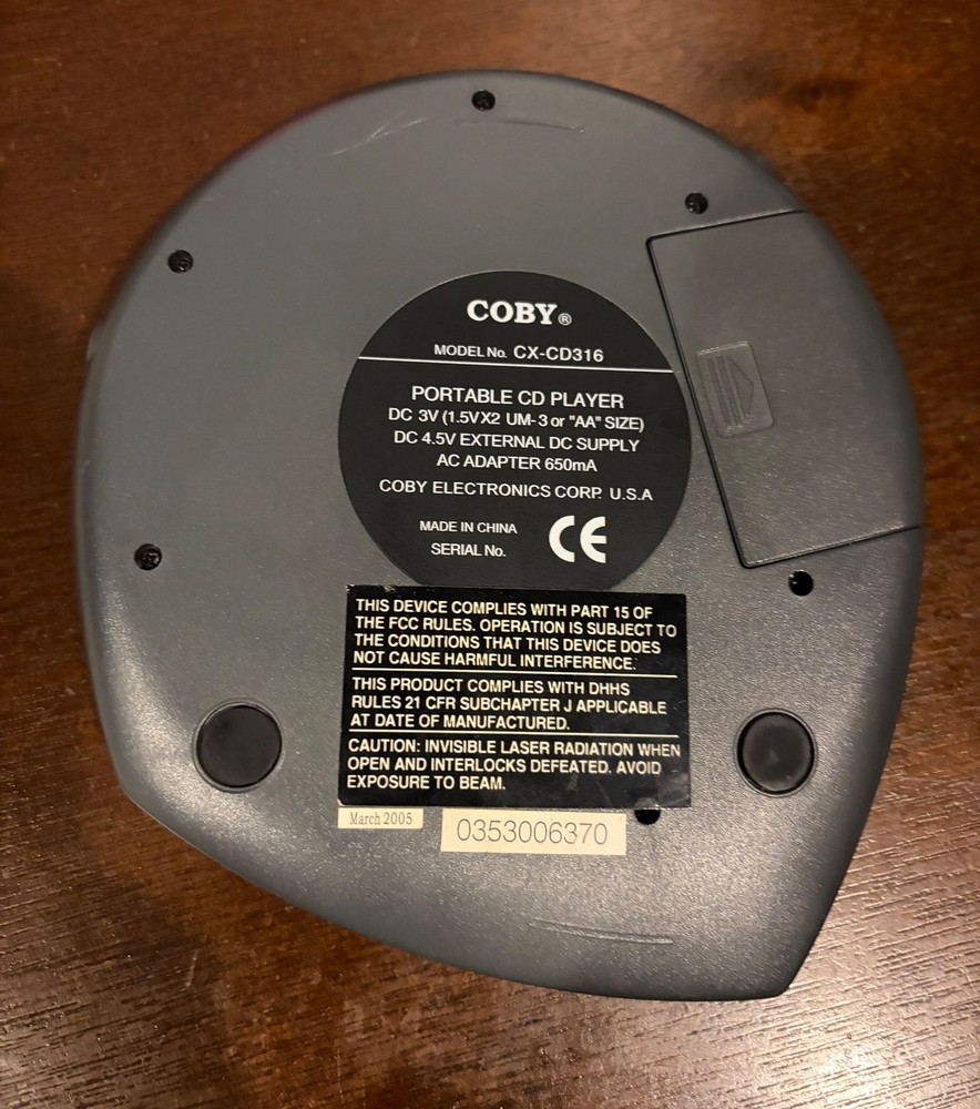 COBY (CX-CD1234) Dynamic Bass Boost System Portable CD Player Tested