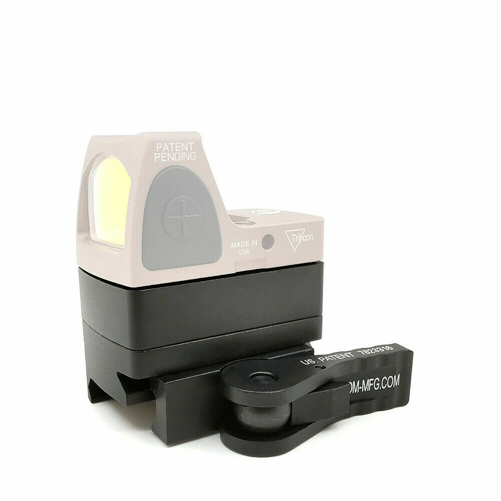 RMR Red Dot Sight Mount Mini QD Auto Lock Riser Mount Base Weaver Picatinny Rail