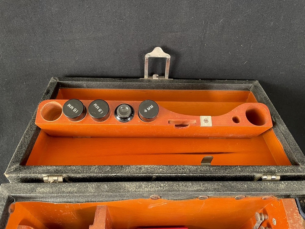••RARE Early Antique SPENCER BUFFALO Microscope with Case, Extra Lenses, & More