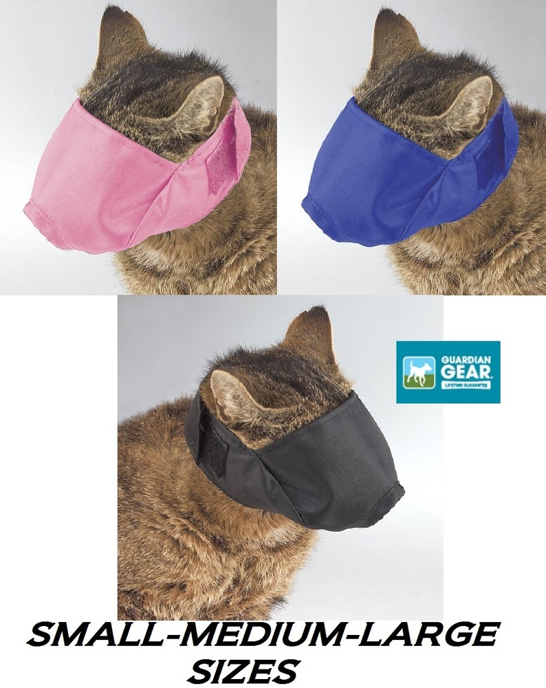 PREMIUM QUALITY Comfort QUICK FIT NYLON ADJUSTABLE CAT GROOMING MUZZLE 3 SIZES