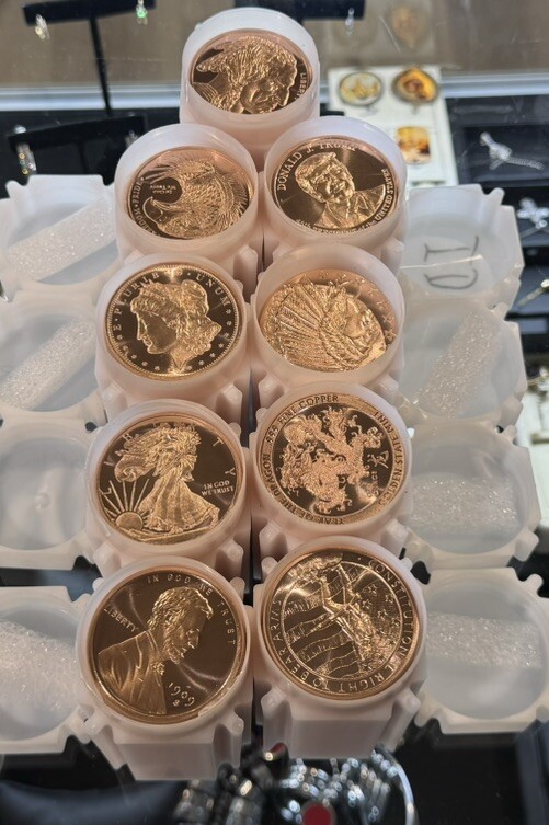 LOT OF 500 OZ Dealers Choice 1 OZ FINE COPPER ROUNDS - BULLION - FULL BOX OF 500