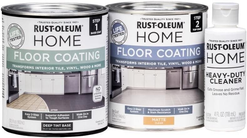 Rust-Oleum HOME Floor Coating, Deep Tint Base, Matte, Kit - 360100