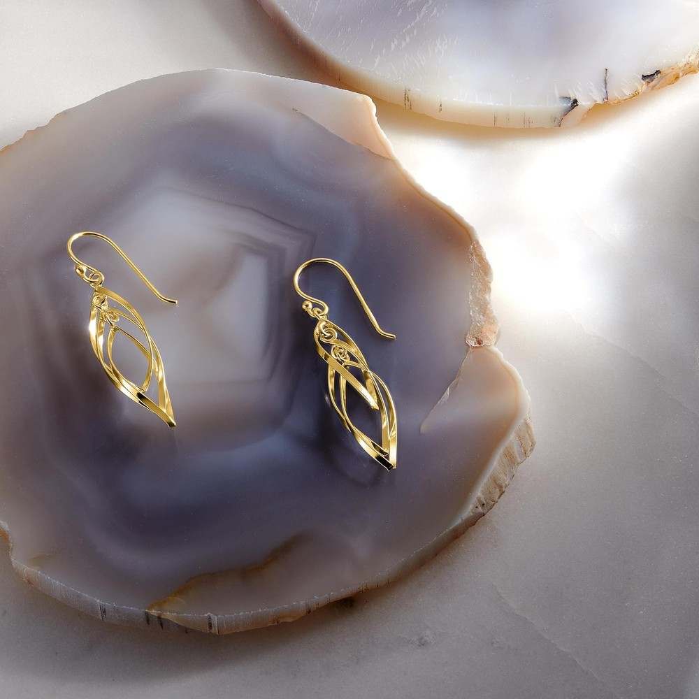 MILLA Teardrop Earrings - Designer Silver Statement Earrings or Gold Dangle E...