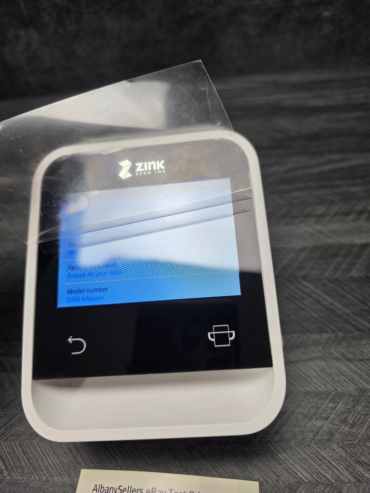 Zink Zero Ink Happy+ Touch Screen Printer Technology Tested No Power Supply