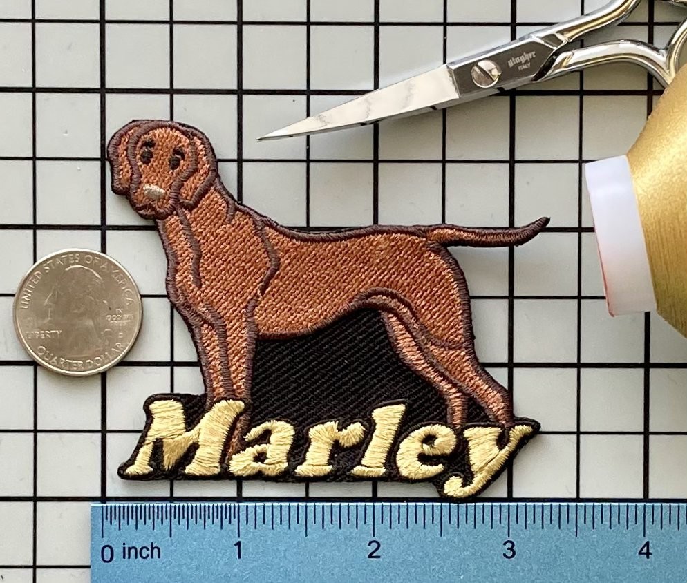 Vizsla Dog Patch Personalized Custom Iron-on Badge