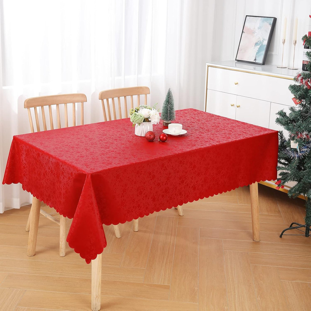 Mantel de vinilo impermeable, rectangular, resistente