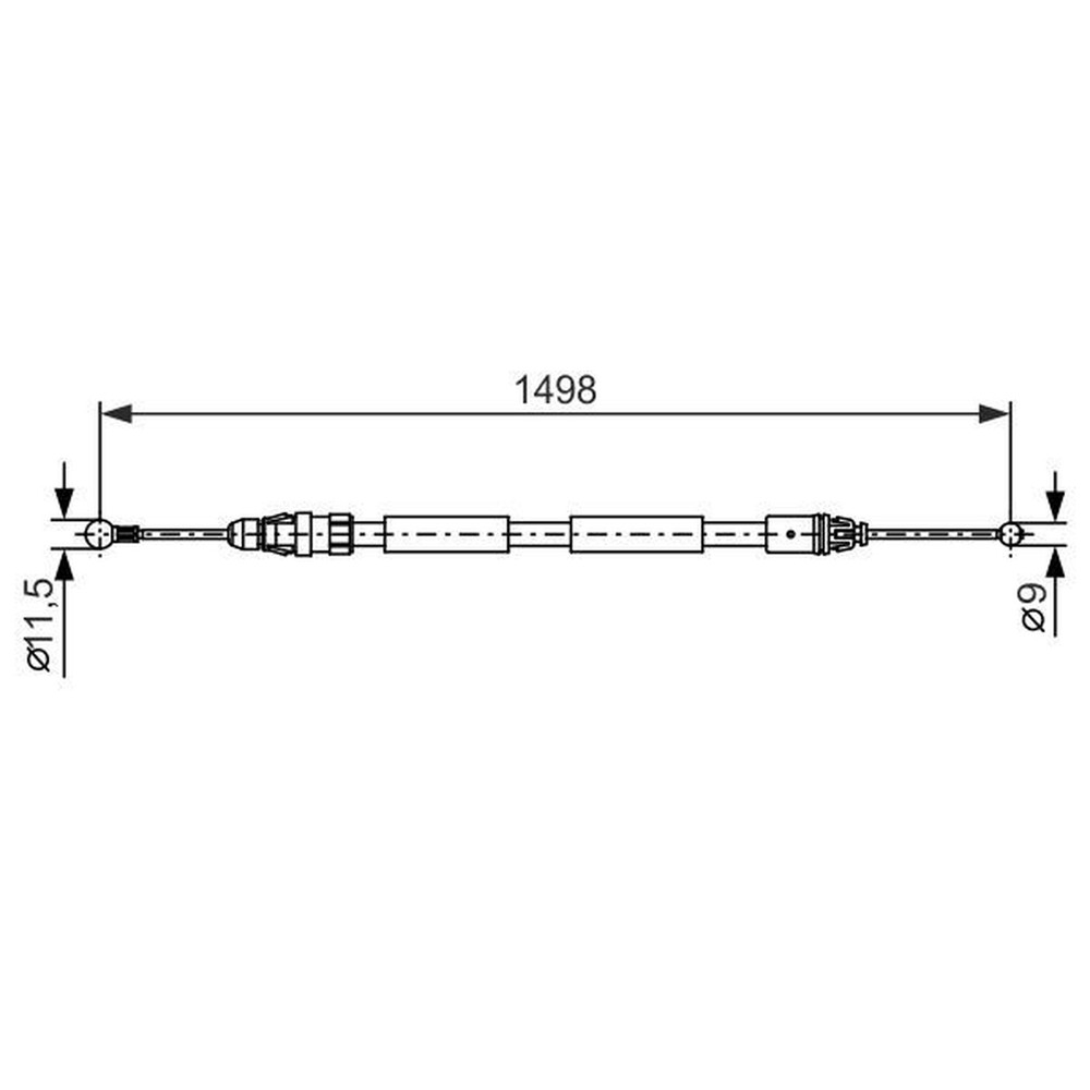 Bosch Brake Cable - 1987482387 - Single- Premium Engineering for Performance