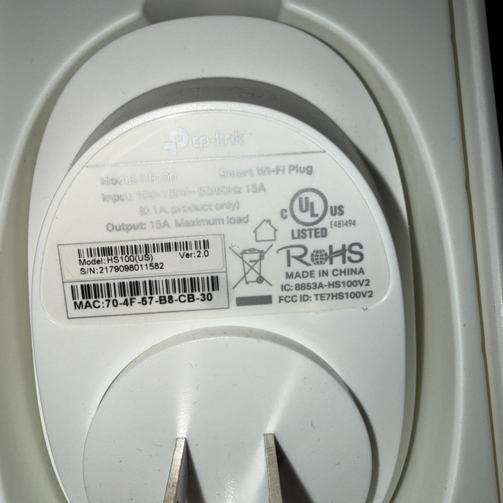 Smart Wi-Fi Plug TP-Link HS100– Works with Alexa & Google Home