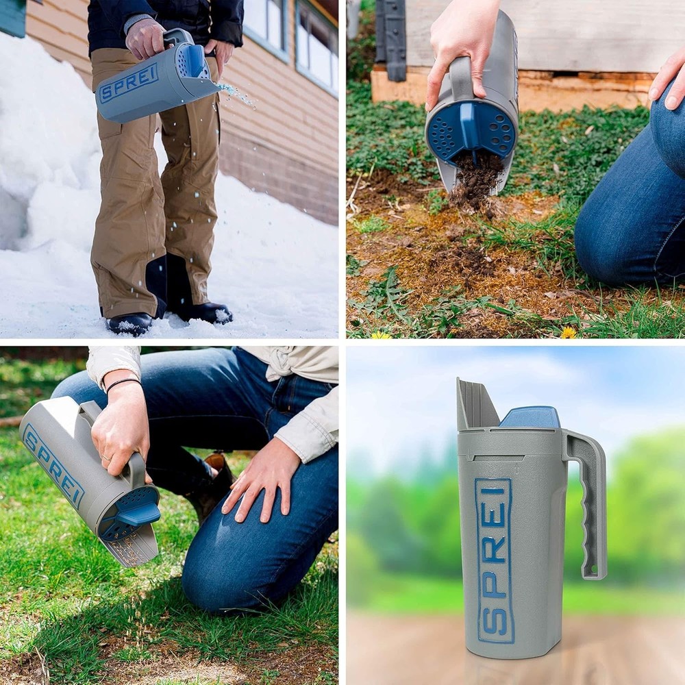 Multi-Functional Handheld Spreader for Gardens - 80 Oz,