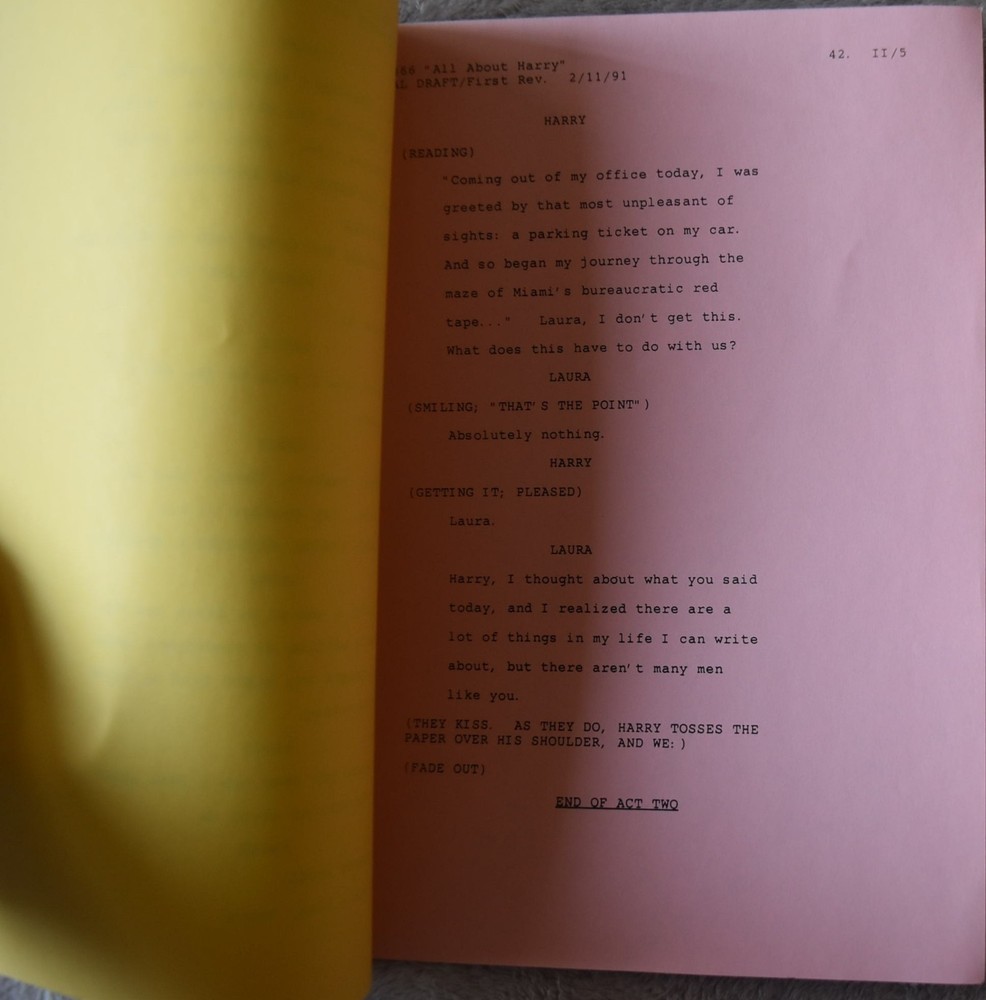 1991 Empty Nest (All About Harry) Original Screenplay Script