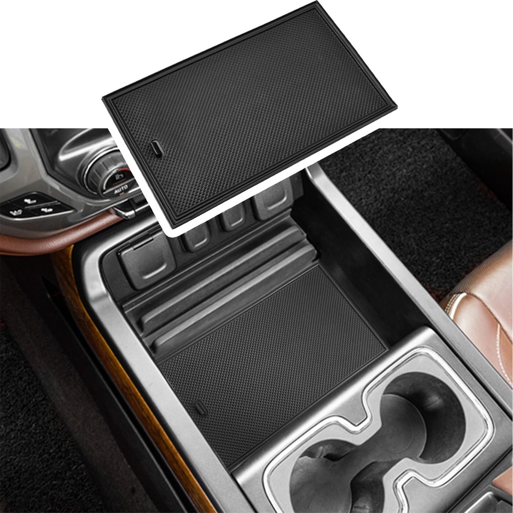 TACOBRO Center Console Organizer Compartment Cover Compatible with black