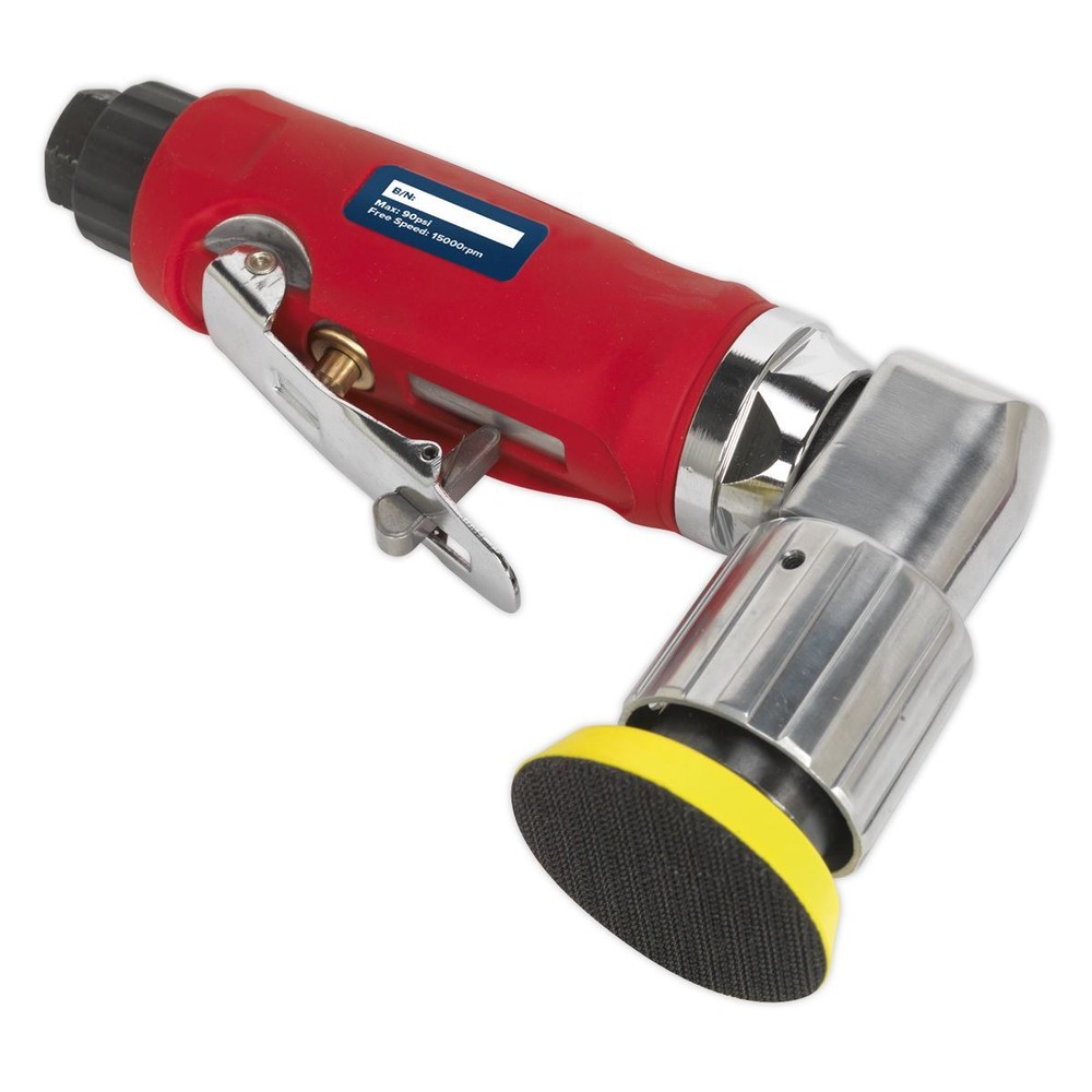 Sealey Air Orbital Sander 50mm Mini Disc Compressor Sanding Tool 1/4" BSP
