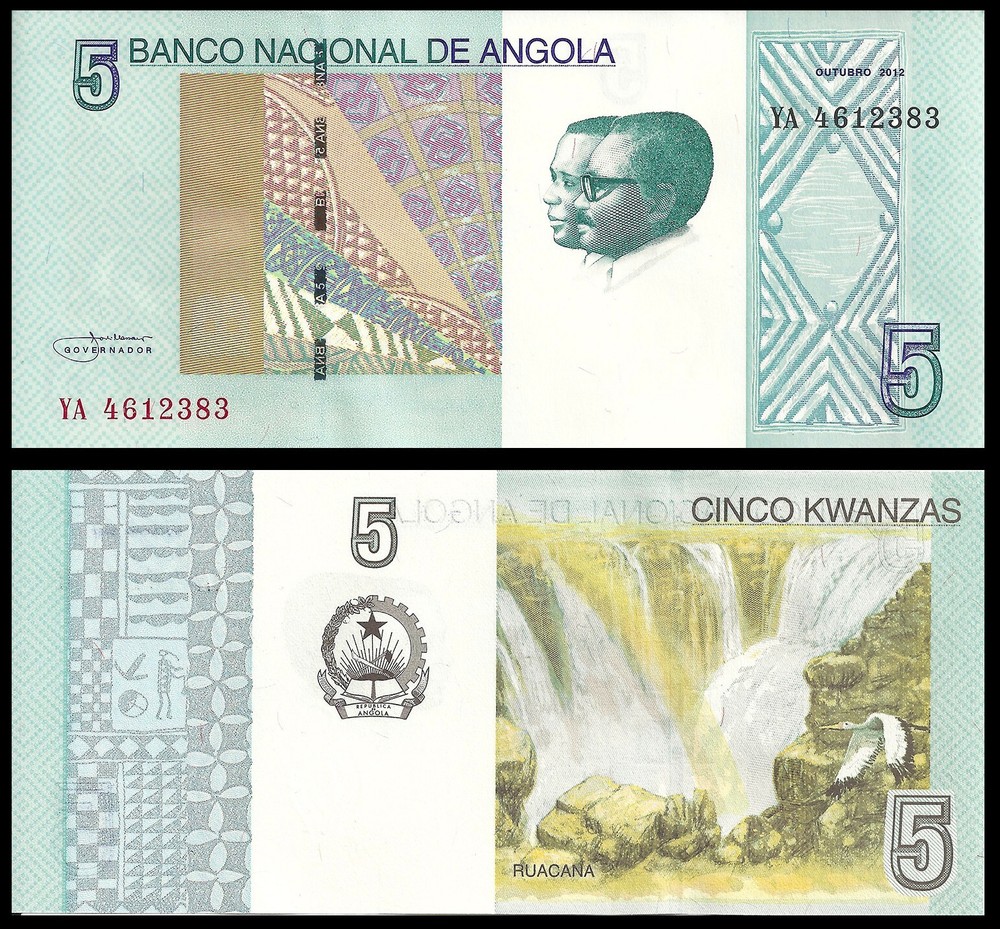 ANGOLA 5 KWANZAS 2012 UNC P 151 a