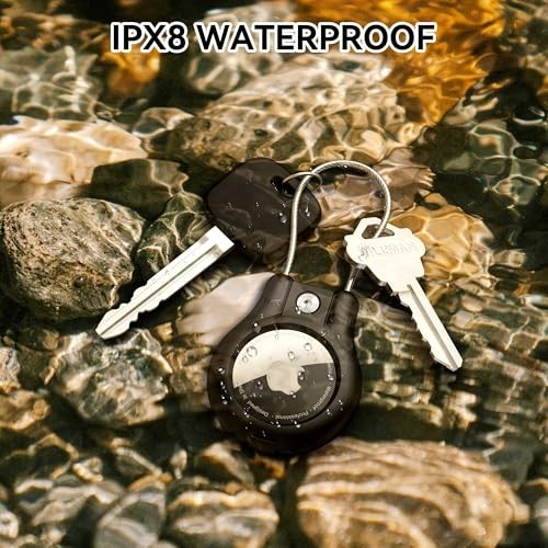 Waterproof Keychain Holder for AirTag - 4 Pack, Secure Lock Case with Wire Cable