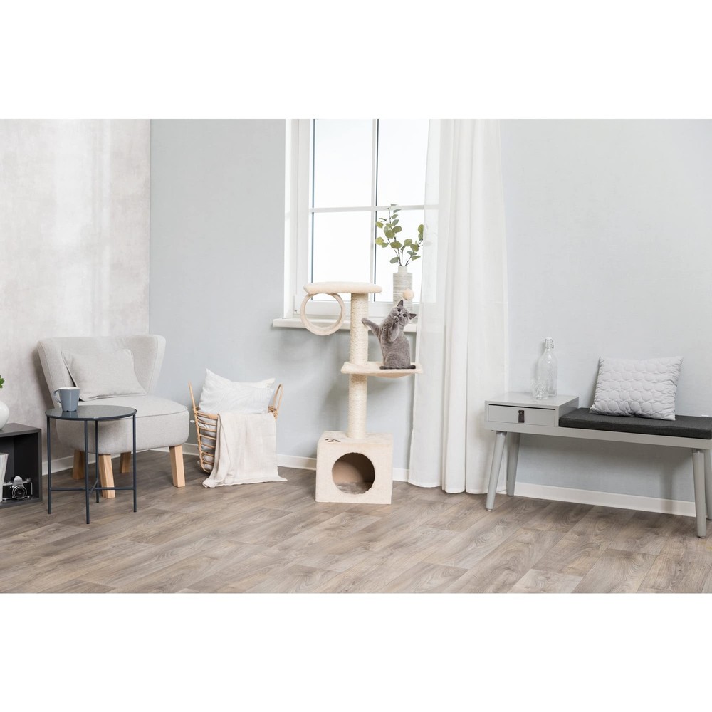 San Fernando Cat Tree Multi-Level Tower with Scratching Posts Condo Beige