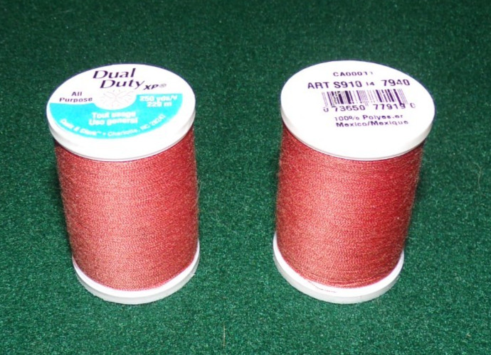 Dual Duty All Purpose Polyester Thread, 250 yards, Coral Rust (7940)