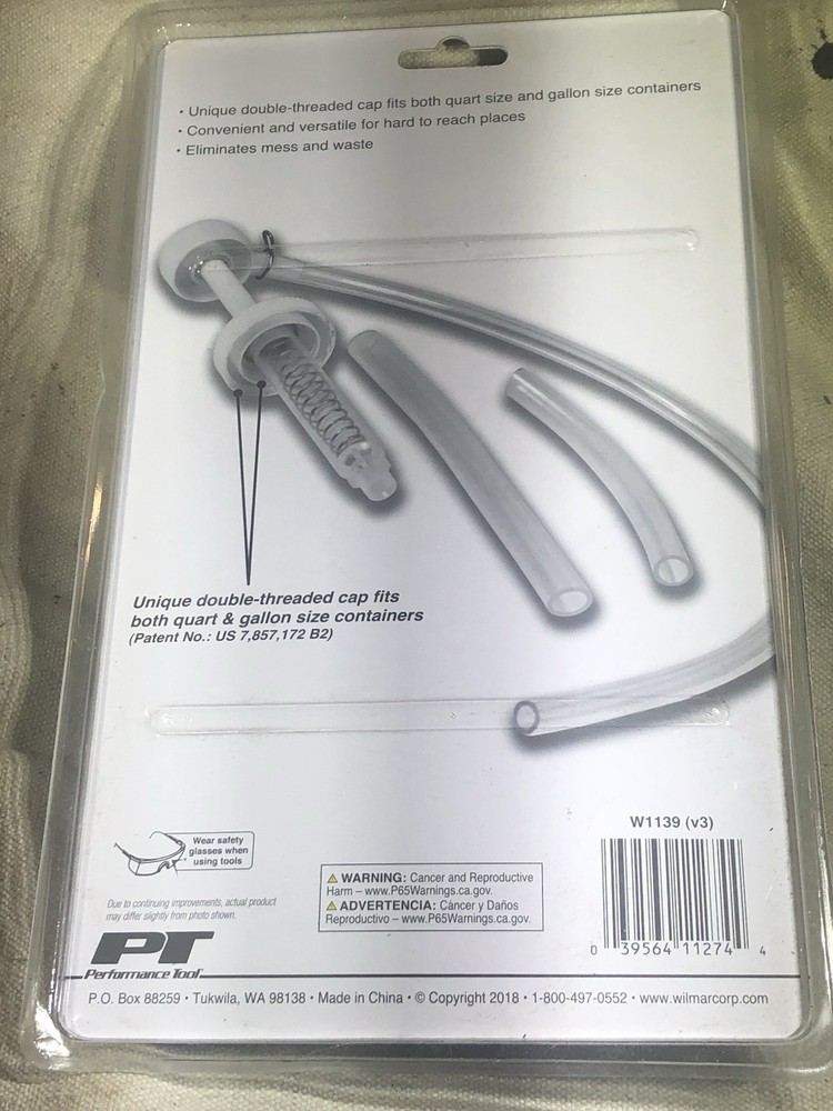PERFORMANCE TOOL W1139 QUART & GALLON FLUID PUMP WITH HOSE NEW IN PACKAGE