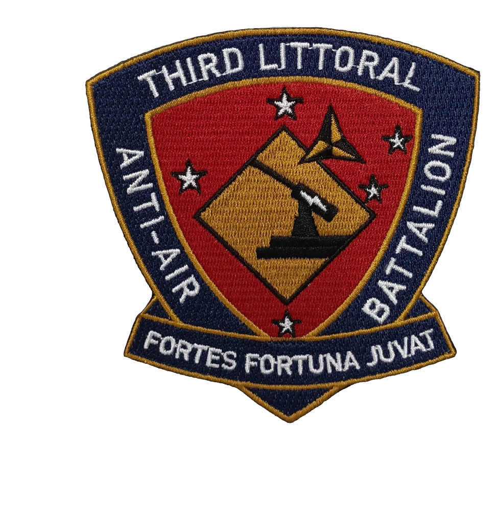 4" MARINE CORPS 3RD LITTORAL ANTI-AIR EMBROIDERED PATCH WITH HOOK & LOOP