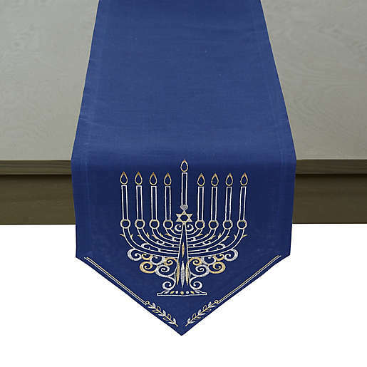 DII Hanukkah Menorah Table Runner 68"