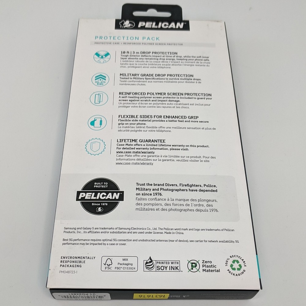 Pelican Protection Pack Clear Case + Screen Protector Samsung Galaxy S22 Ultra
