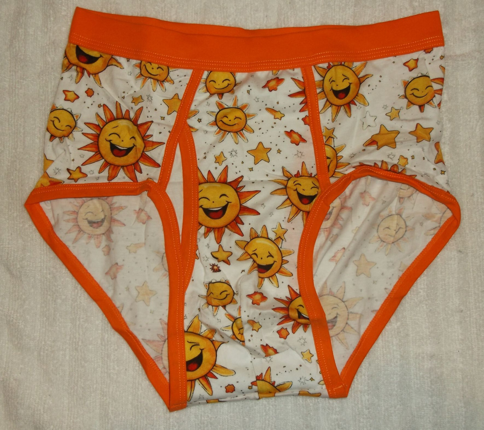 Men's Pattern / Cartoon / Colored Waistband Adult Briefs Underwear S, M, L