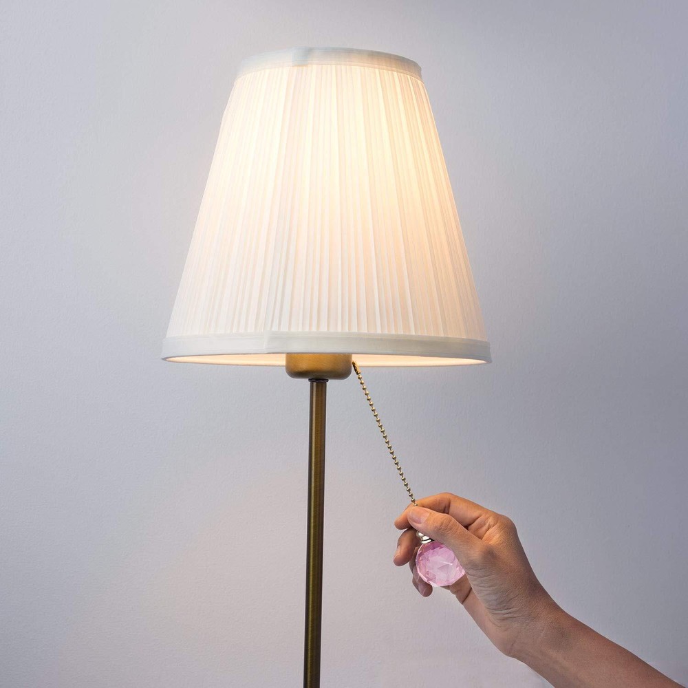 2 Pcs Spherical Crystal Pull Chain Extension 1 Meter Each Pink