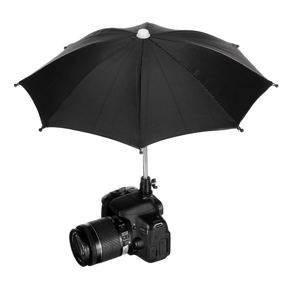 Camera Umbrella, 2Pcs 15 Inch Sunshade Camera Protector Waterproof Cover, Black