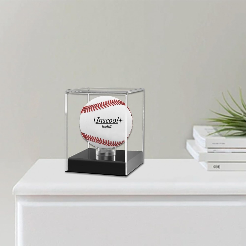 UV Protected Acrylic Baseball Display Case - 360-Degree Visibility, Rounded Base